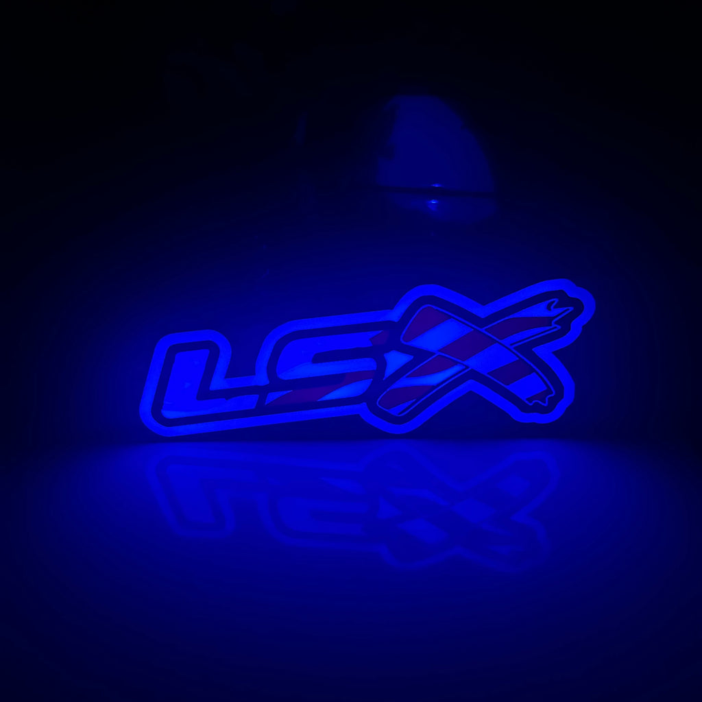 Chevrolet LSx American Flag Logo LED Light Box Sign