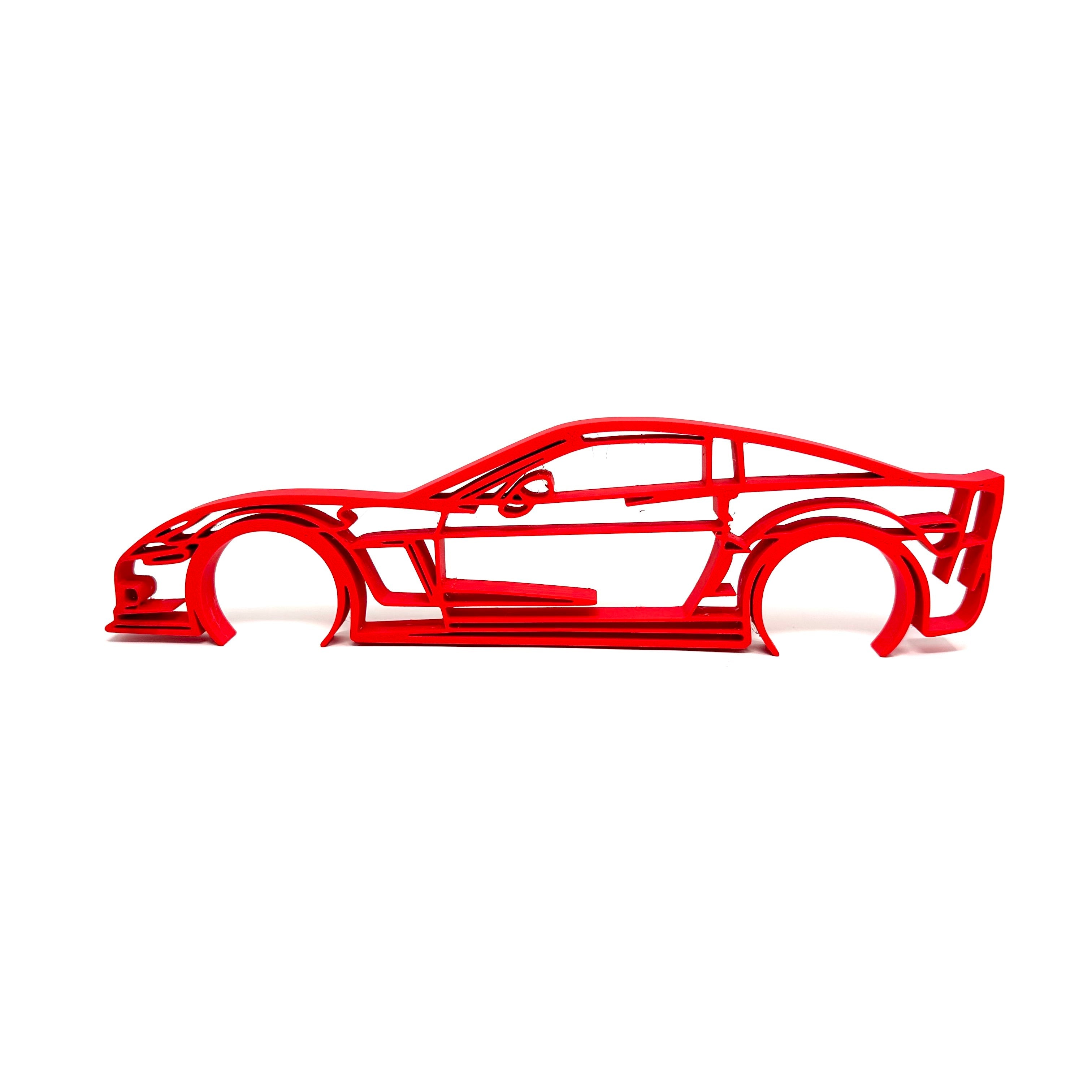 Chevrolet C6 Corvette Silhouette Desk Top Toolbox Wall Art