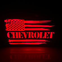 Load image into Gallery viewer, Chevrolet Tattered American Flag LED Light Box Sign