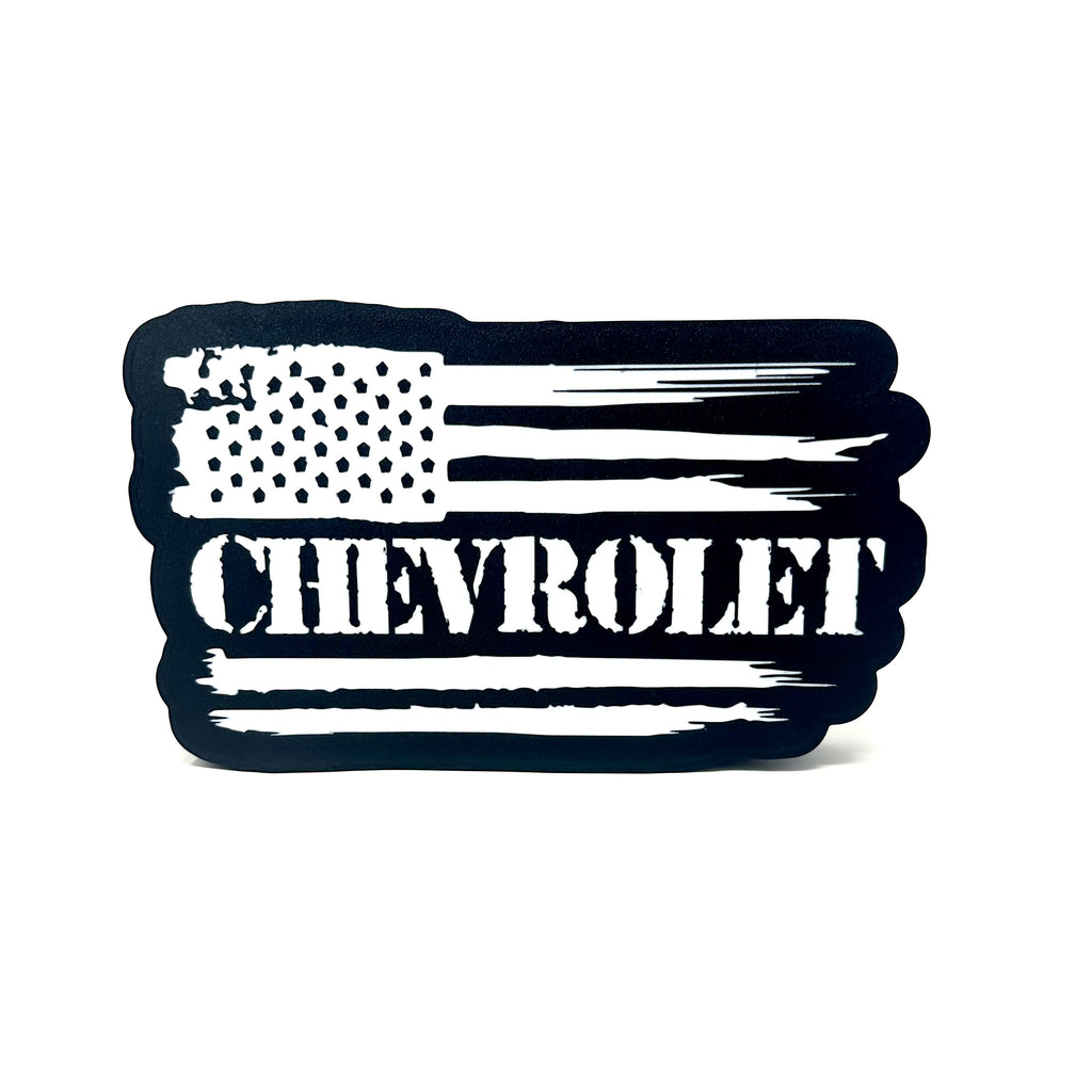 Chevrolet Tattered American Flag LED Light Box Sign