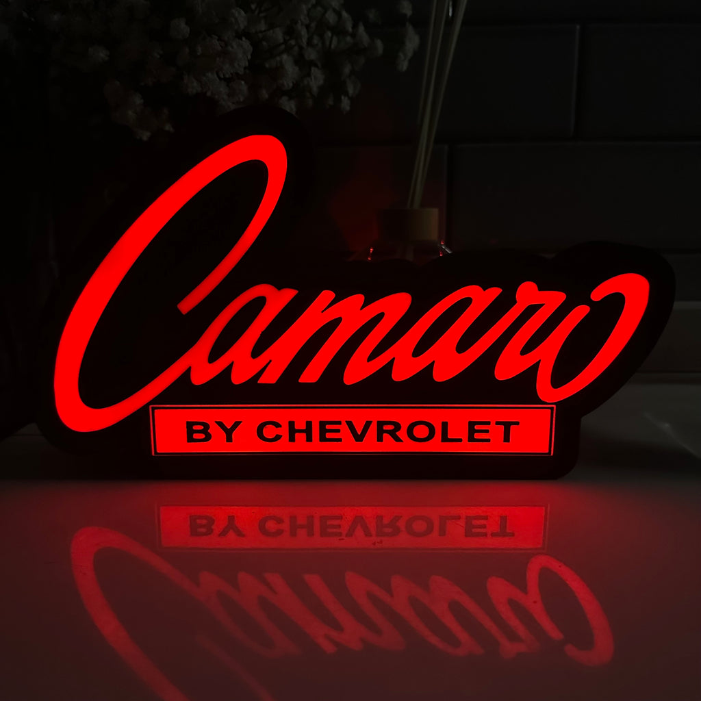Camaro by Chevrolet LED Light Box Sign